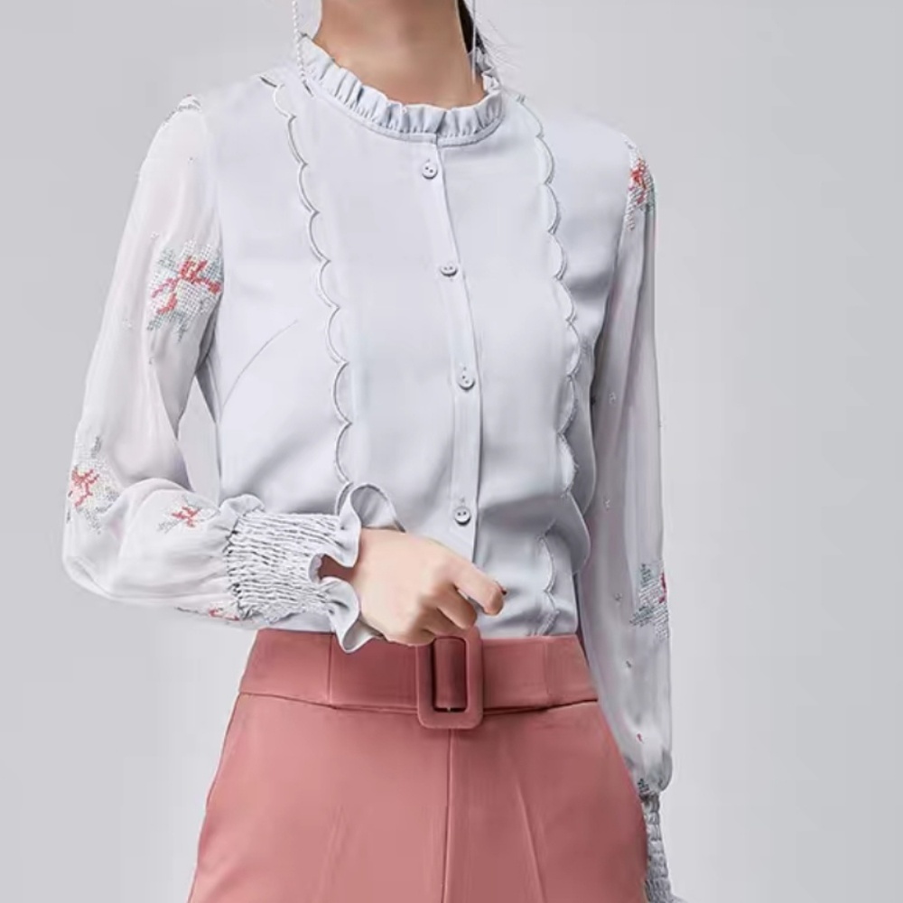 Professional bouse with embroidery